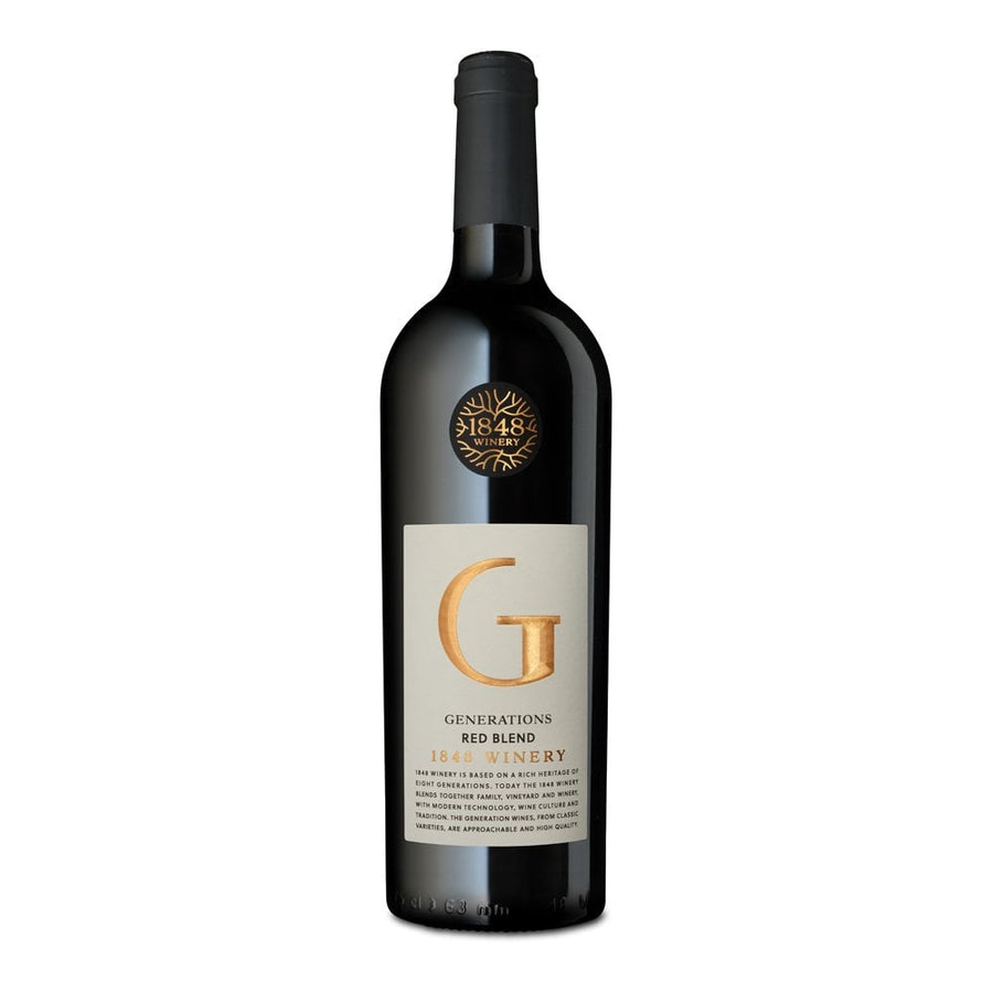 Bottle of generations 1848 winery red blend kosher wine