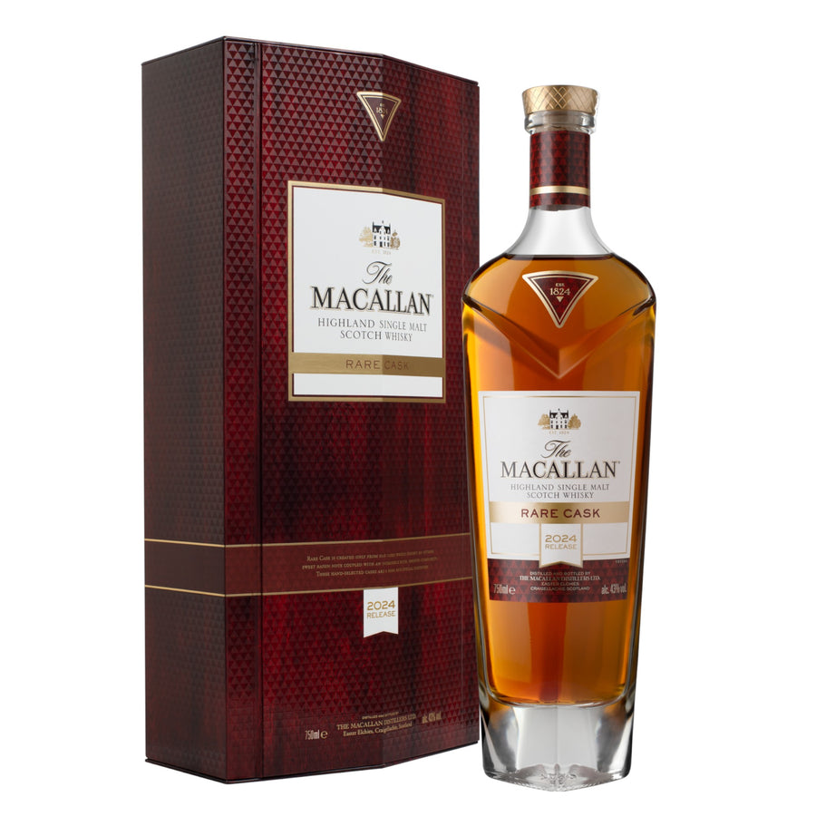 The Macallan rare cask 2024 release, a highland single malt scotch whisky - limited edition.
