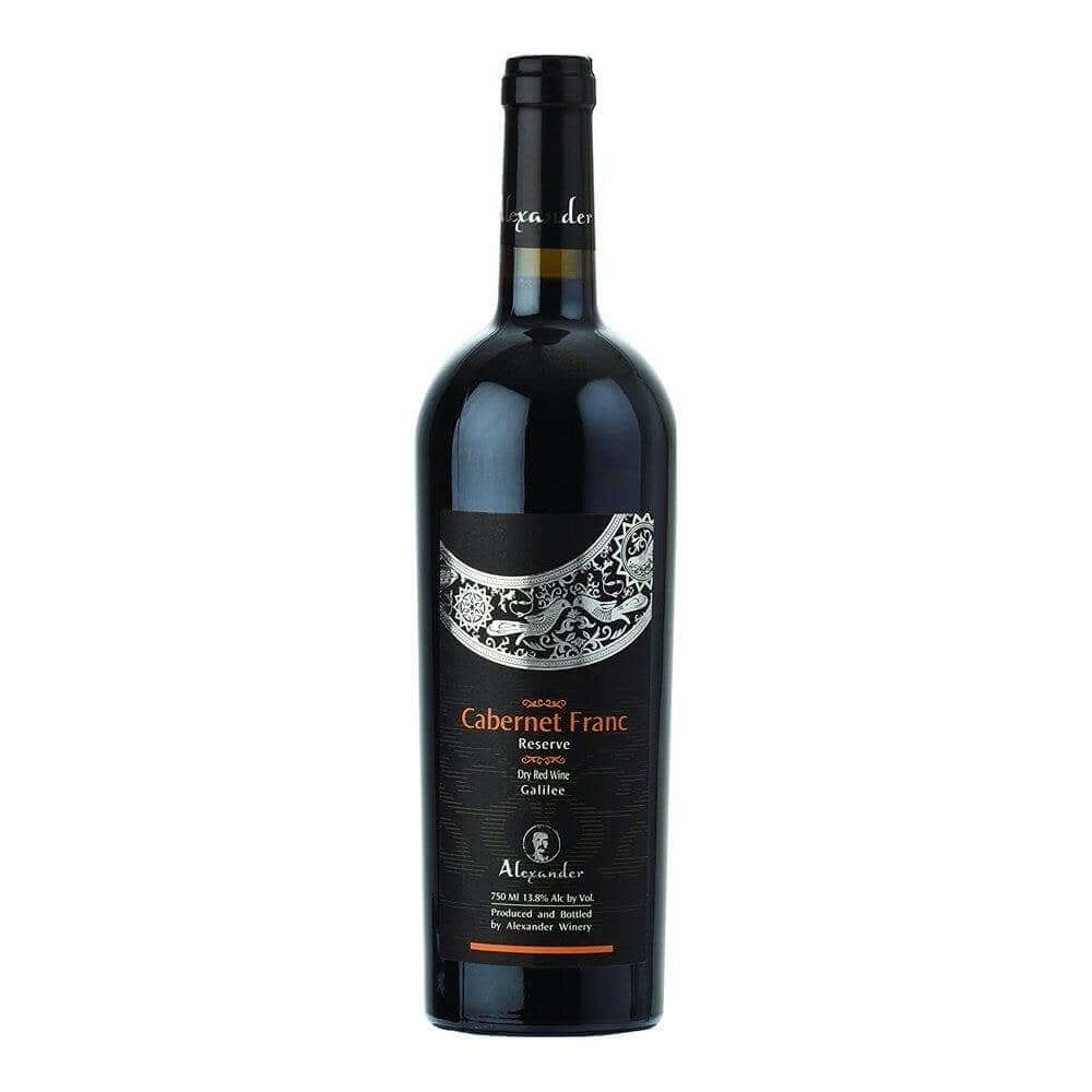 Alexander Reserve Cabernet Franc. The perfect French oak wine. Kosher Wine. Dry Red Wine. Galilee Winery. Kosher Wine gift.