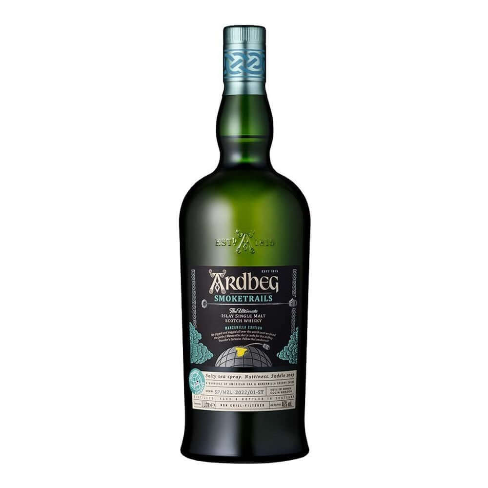 Ardbeg Smoketrails Manzanilla Edition - 1 Litre. Kosher whiskey at Areles kosher wines and spirits
