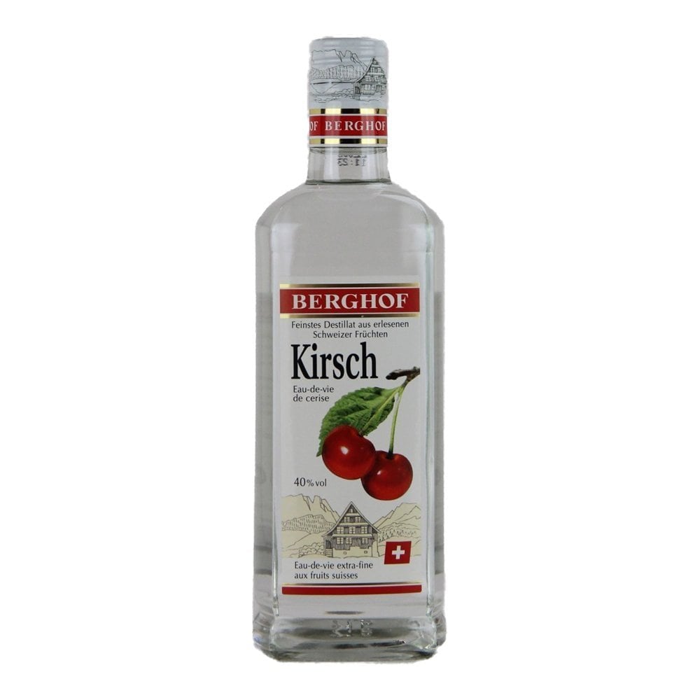 Berghof Kirsch, kosher brandy from Areles kosher wines and spirits.