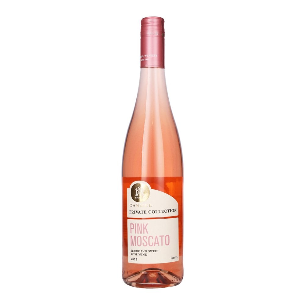 Carmel Winery Pink Moscato sparkling sweet Rose Wine.