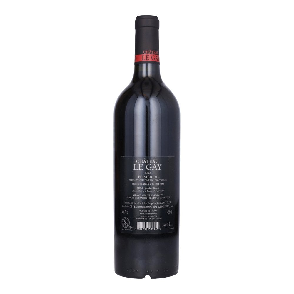 Chateau Le Gay Pomerol 2022 - dry red kosher wine. French wine.