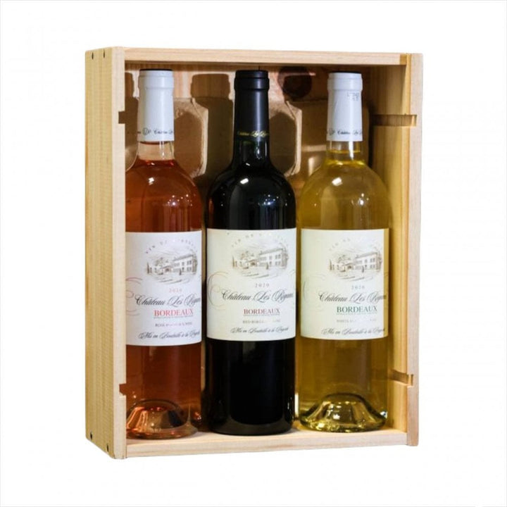 Chateau Les Riganes Trio Gift Pack. Kosher wine gift pack.