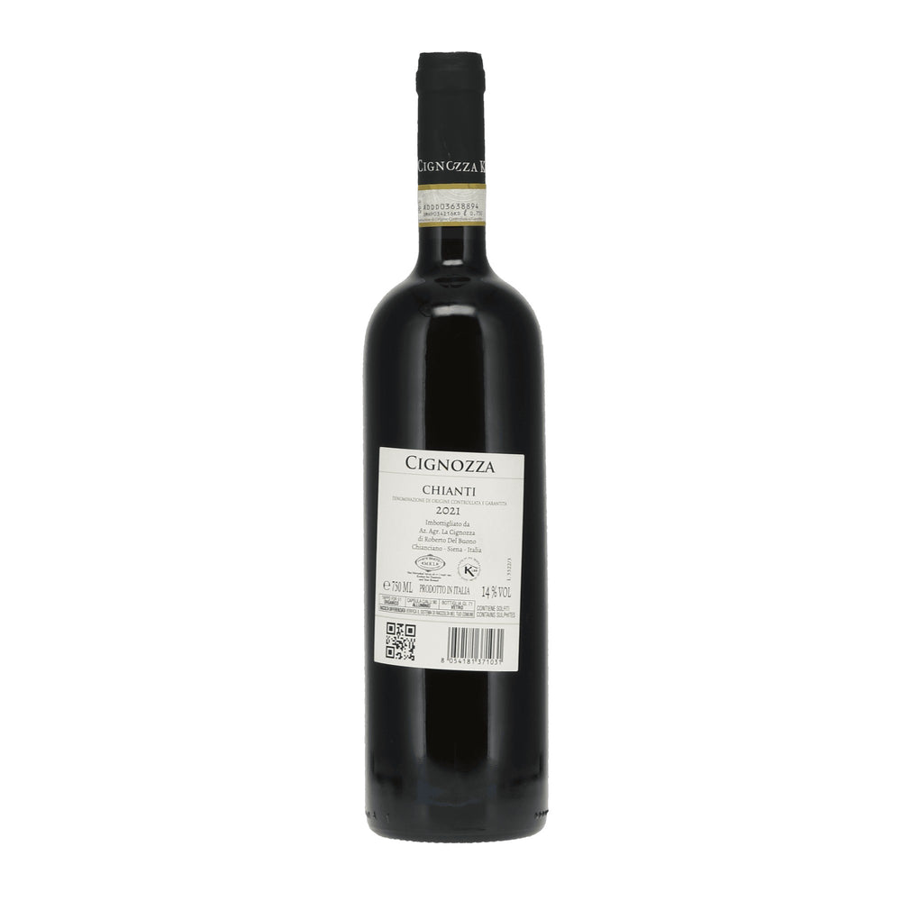 Cignozza Chianti 2021. Dry red kosher wine at Areles Kosher Wines and Spirits.
