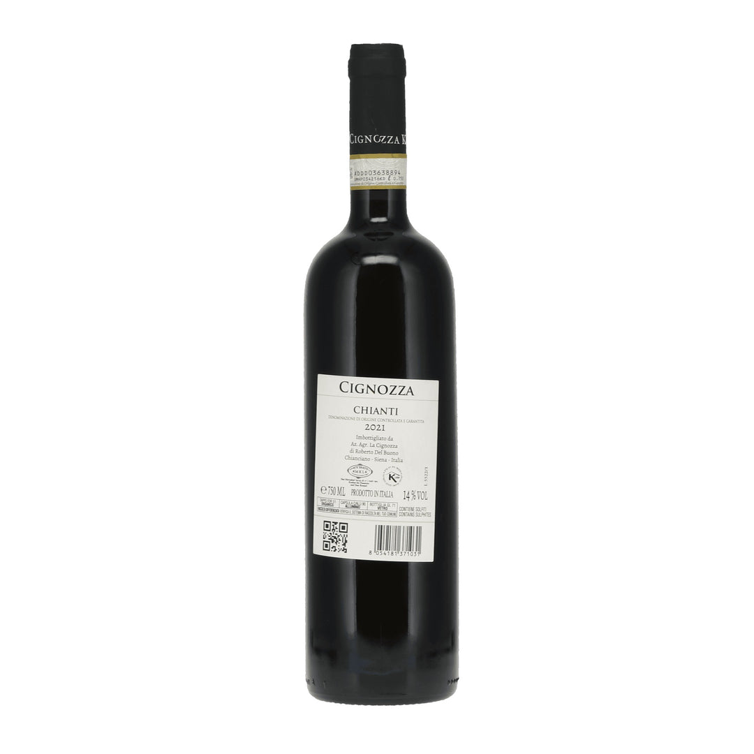 Cignozza Chianti 2021. Dry red kosher wine at Areles Kosher Wines and Spirits.