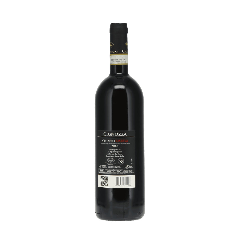 Cignozza Chianti Riserva 2021 - dry red kosher wine at Areles.