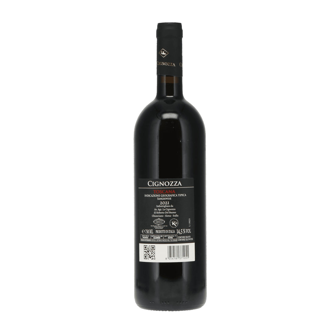 Cignozza Peregrinus Sangiovese 2021. Dry red kosher wine at Areles.