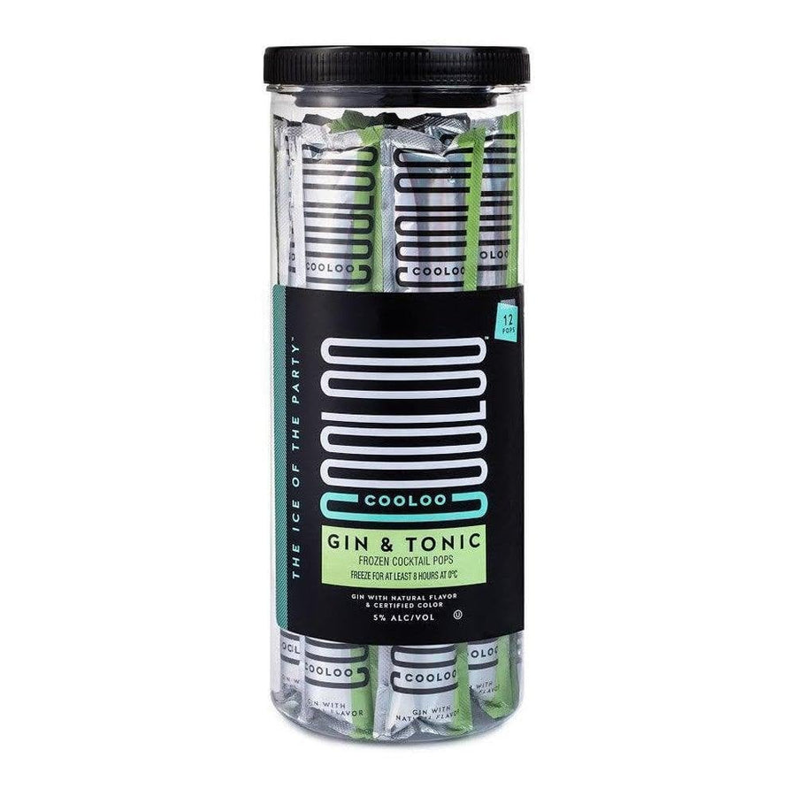 Cooloo Frozen Cocktail ice pops Gin & Tonic Flavour 12 Pack
