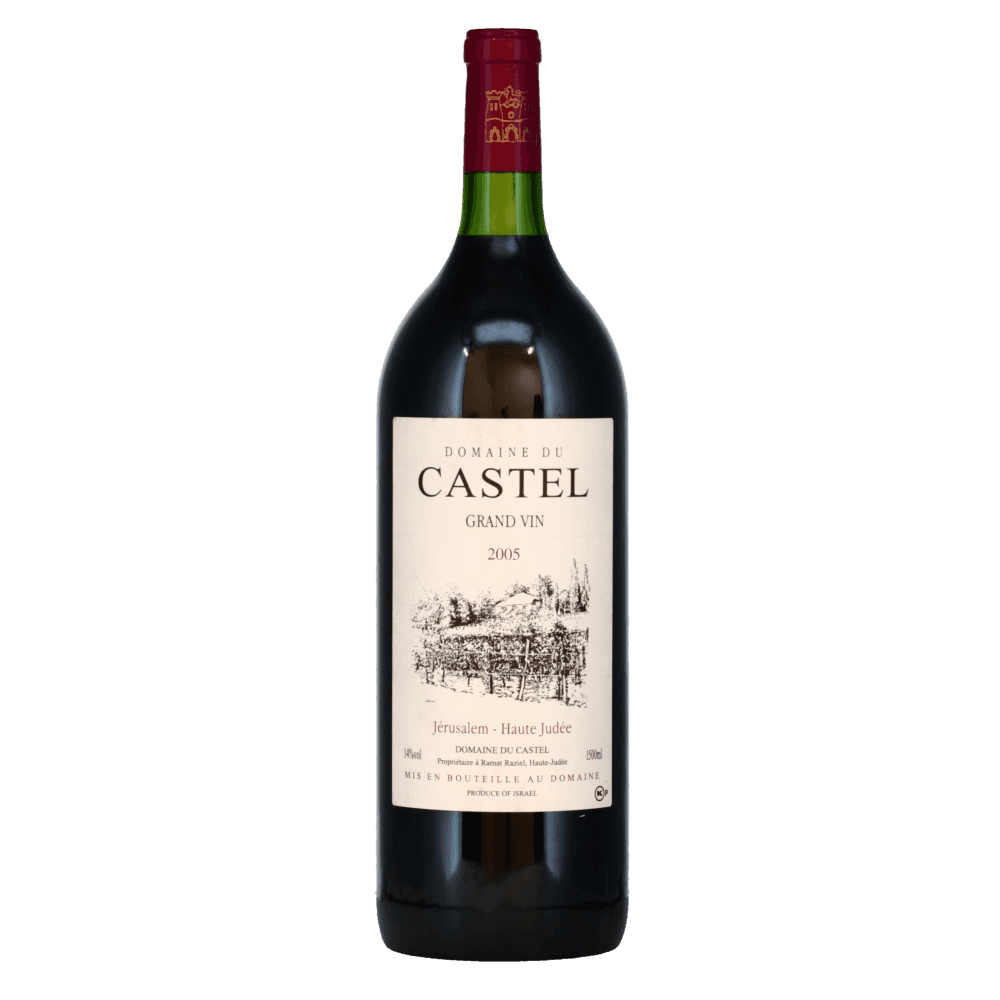 Bottle of Domaine du Castel Grand Vin 2005 Magnum kosher red wine from Jerusalem, Haute Judée