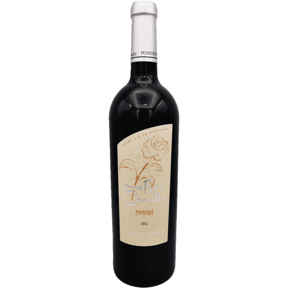 A bottle of Domaine Roses Camille 2012 Pomerol, a kosher red wine from France