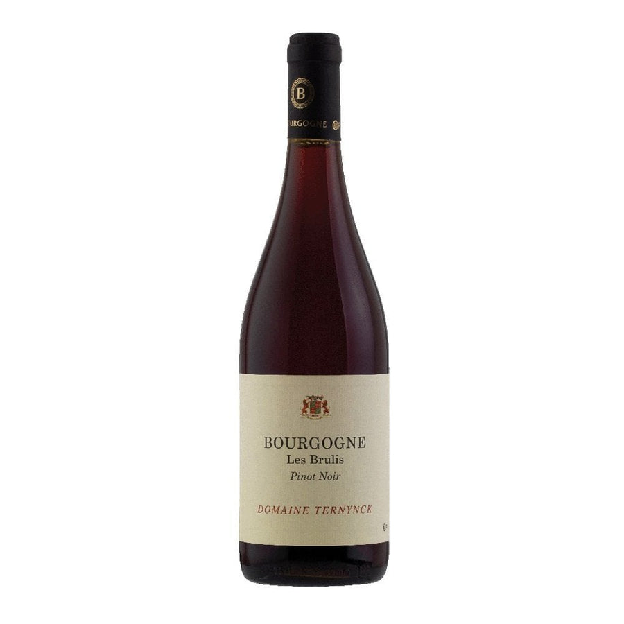 A bottle of Domaine Ternynck Bourgogne - Les Brulis Pinot Noir, a fine dry red kosher wine from France.