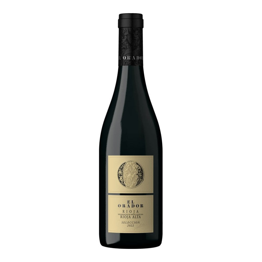 Image of El Orador Rioja Alta kosher wine bottle, showcasing its deep, rich profile with dark fruit, oak, and smooth tannins.