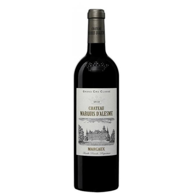 Château Marquis d'Alesme 2019, dry red kosher wine.