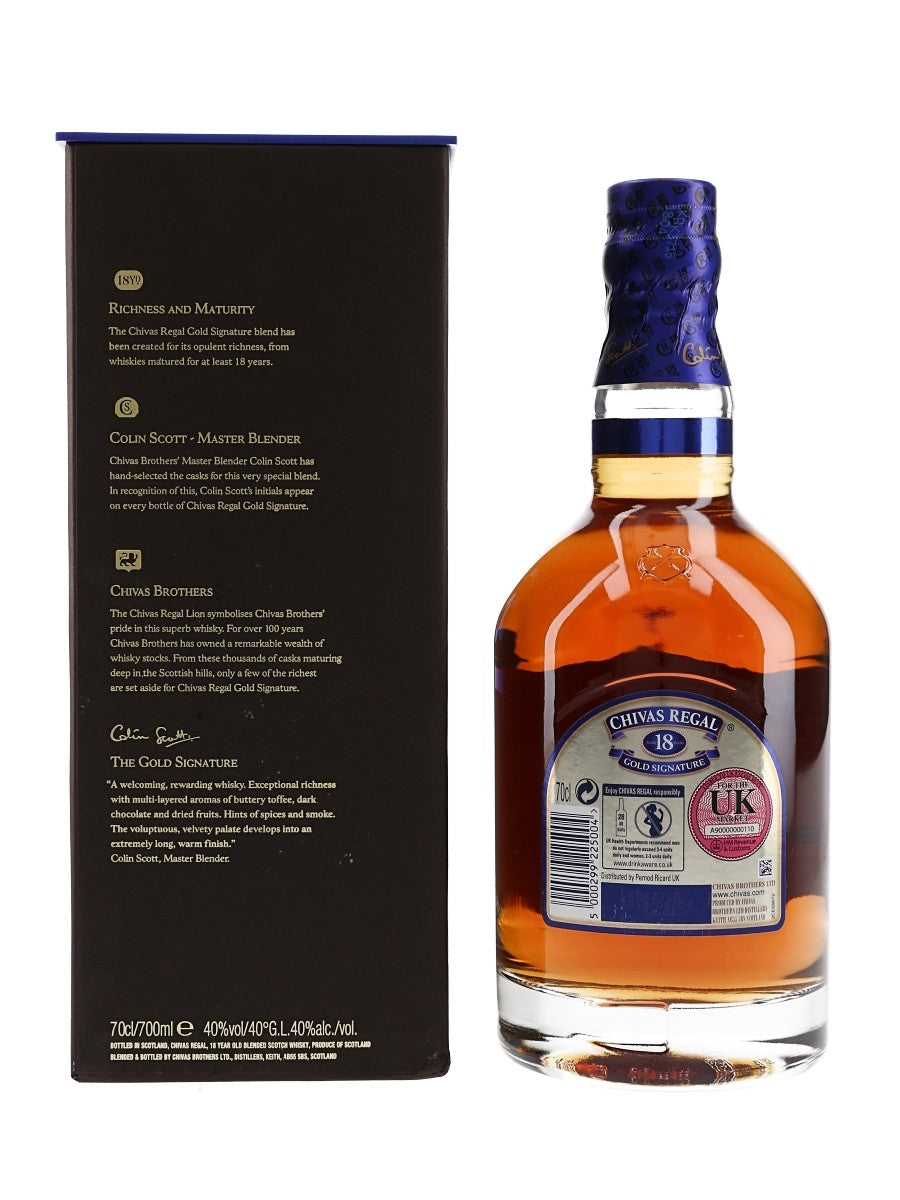 Chivas Regal 18 Year Old Bottled 2016 - Gold Signature