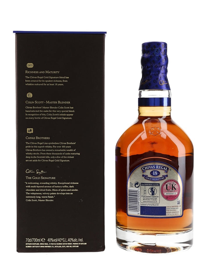 Chivas Regal 18 Year Old Bottled 2016 - Gold Signature