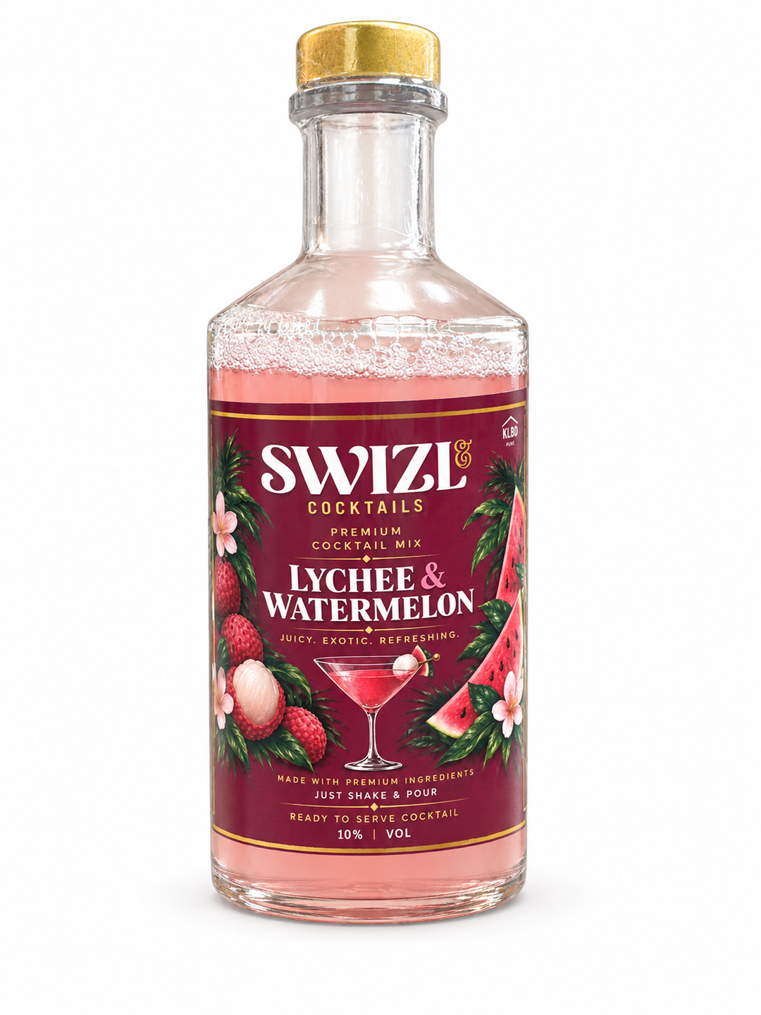 Swizl Lychee Watermelon - Premium Ready Made Cocktail 700ml