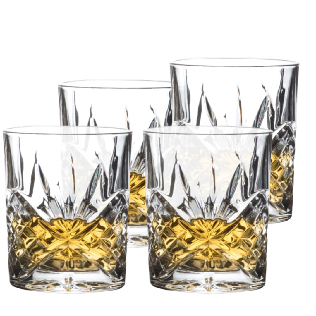 Set of four Ashford crystal clear glasses