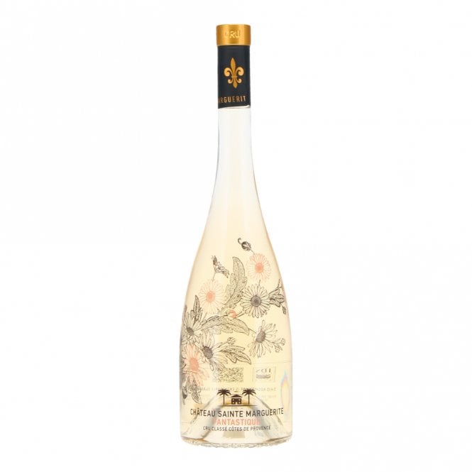 Classy bottle of Chateau Sainte Marguerite Fantastique Blanc, sweet white kosher wine
