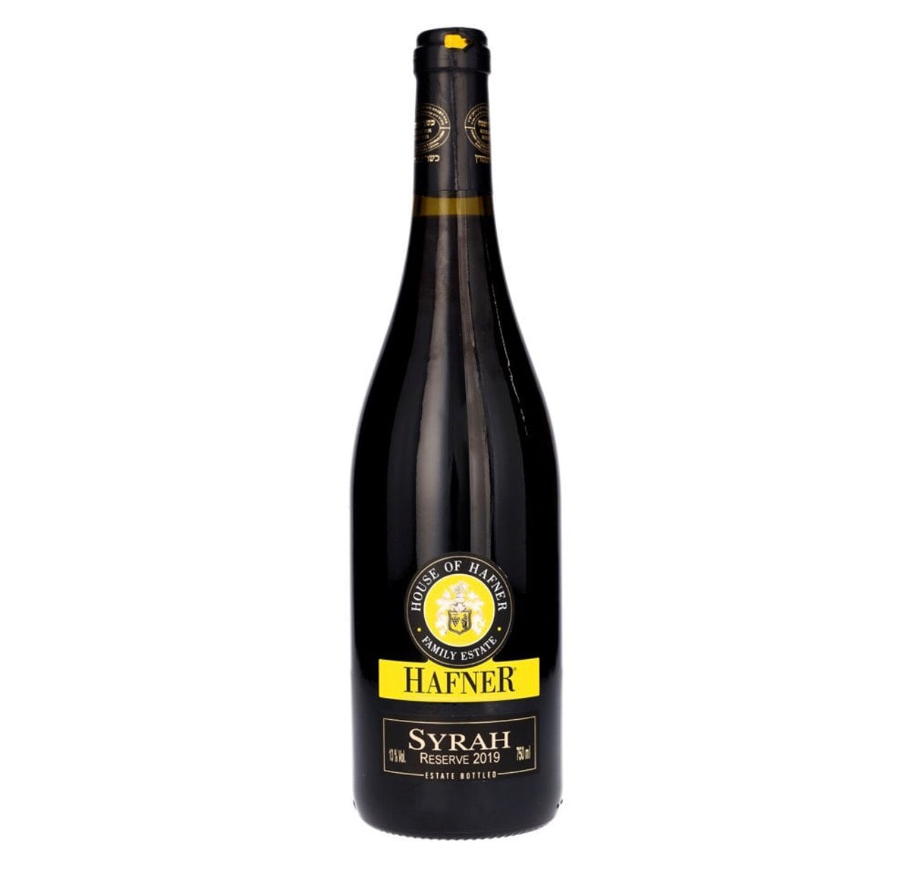 Hafner Syrah Reserve 2019 kosher wine bottle at Areles kosher wine