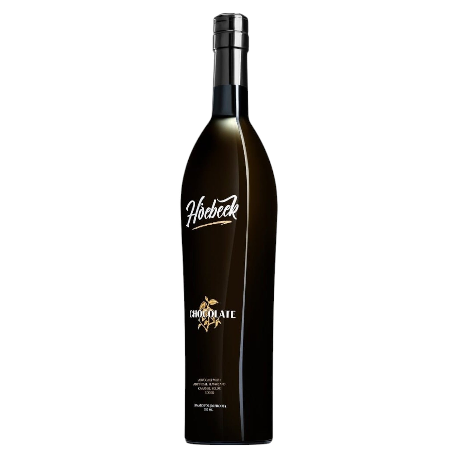 Black bottle of Hoebeek chocolate liqueur, a kosher gift option