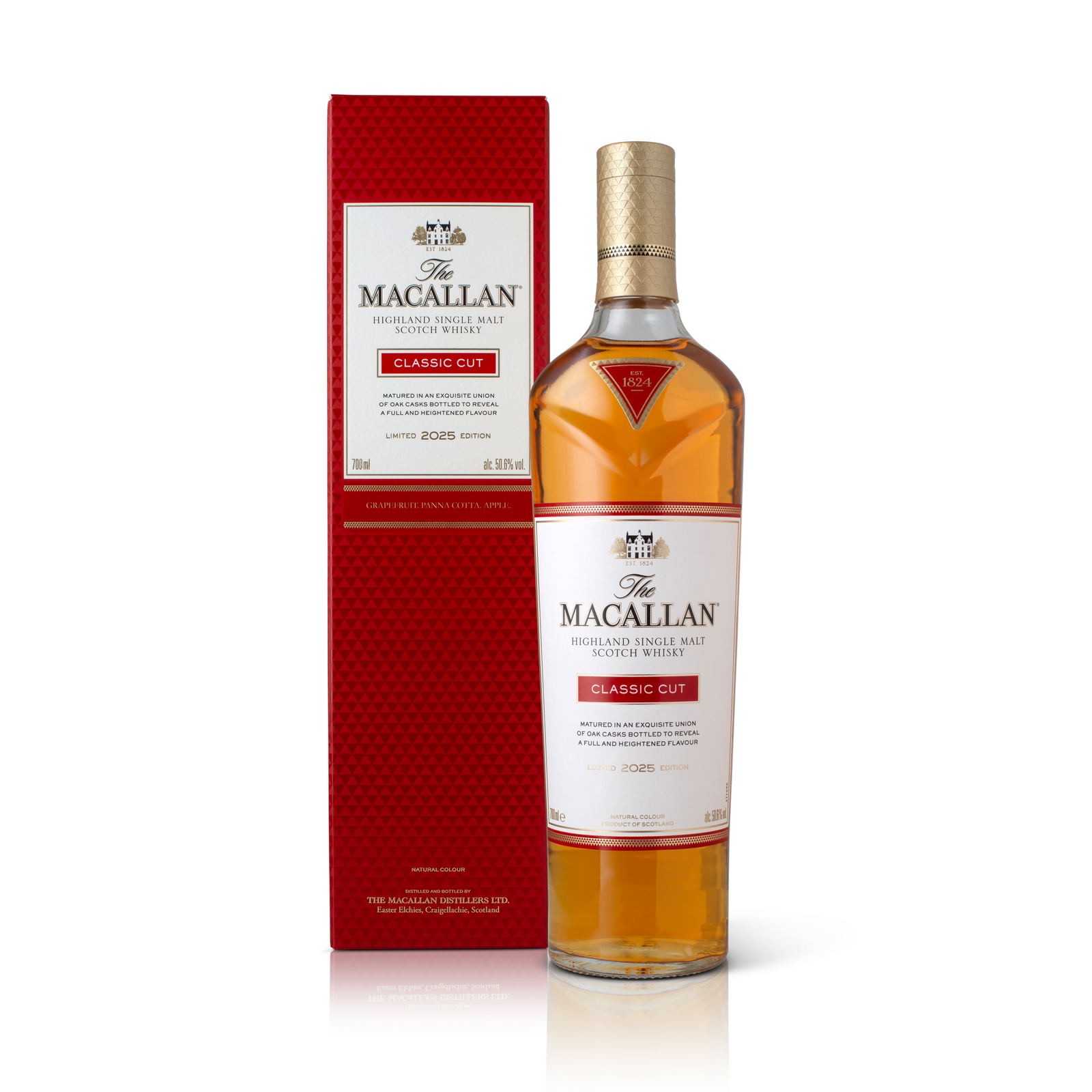 The Macallan classic cut highland single malt scotch whisky - limited 2025 edition. 