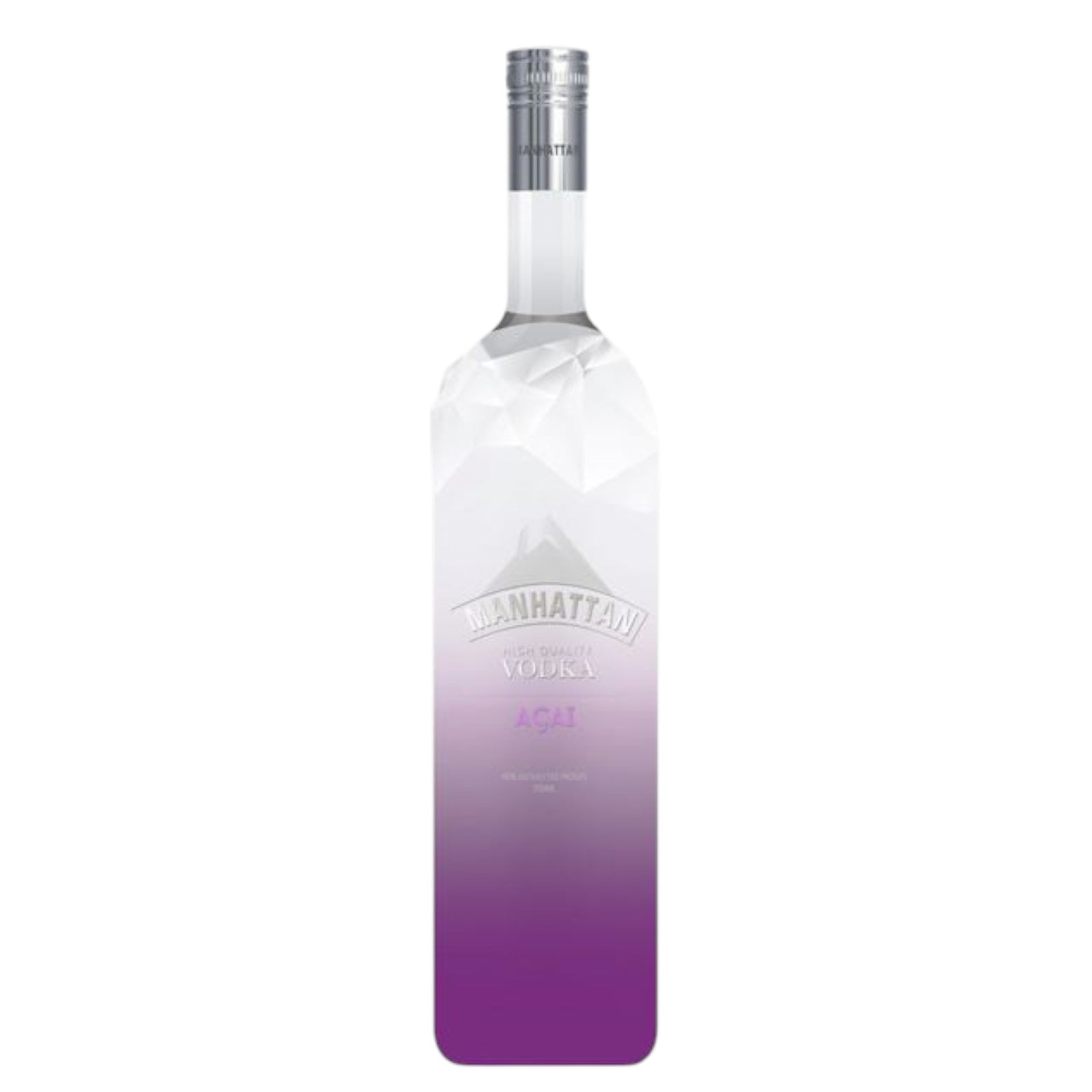 Bottle of Manhattan high quality vodka in Açaí flavour - kosher vodka from Areles kosher wines and spirits. 