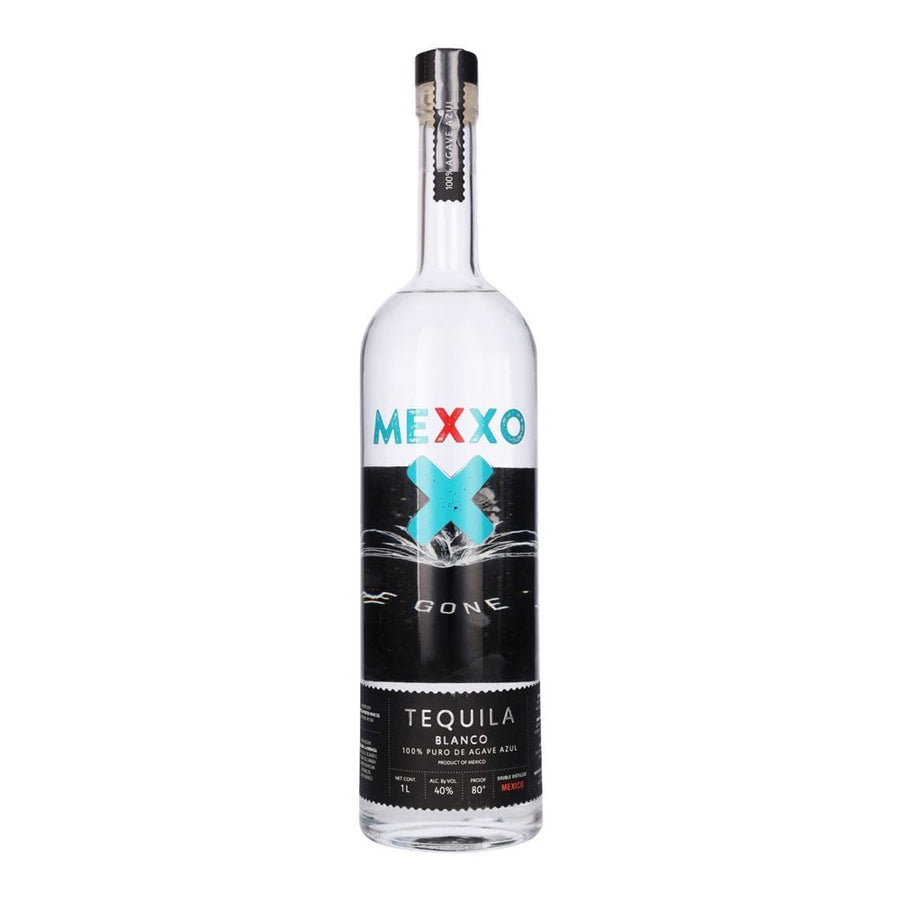 MEXXO tequila blanco bottle on a white background