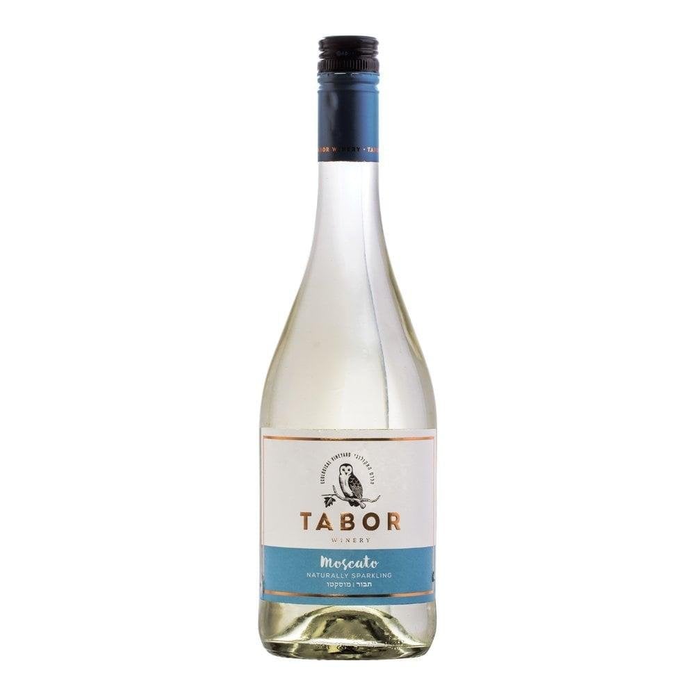 A bottle of Tabor moscato naturally sparkling kosher wine