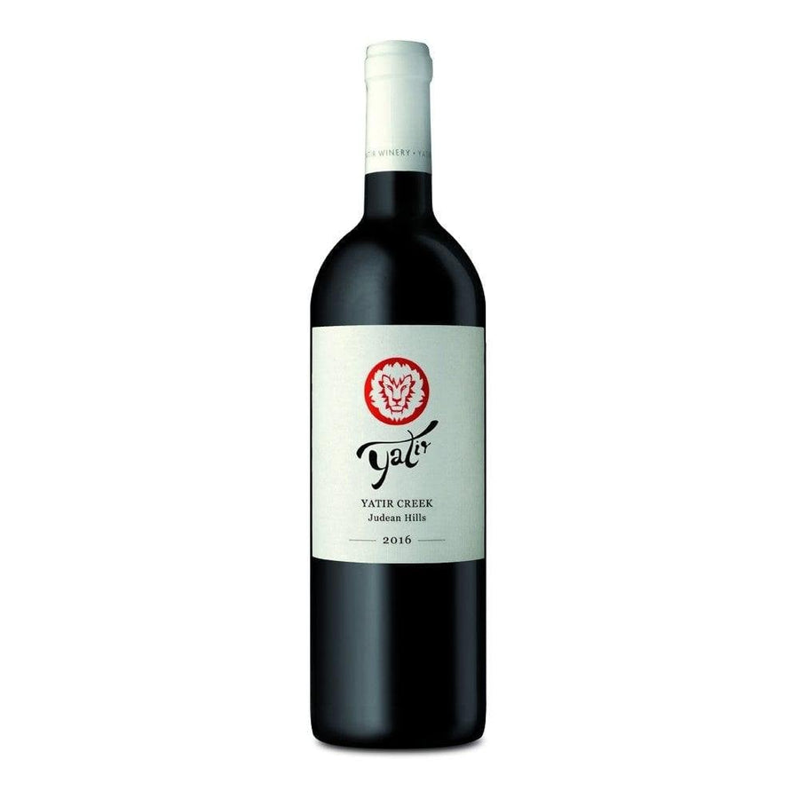 A bottle of Yatir kosher wine by Yatir Creek winery made in the Judean Hills. 
