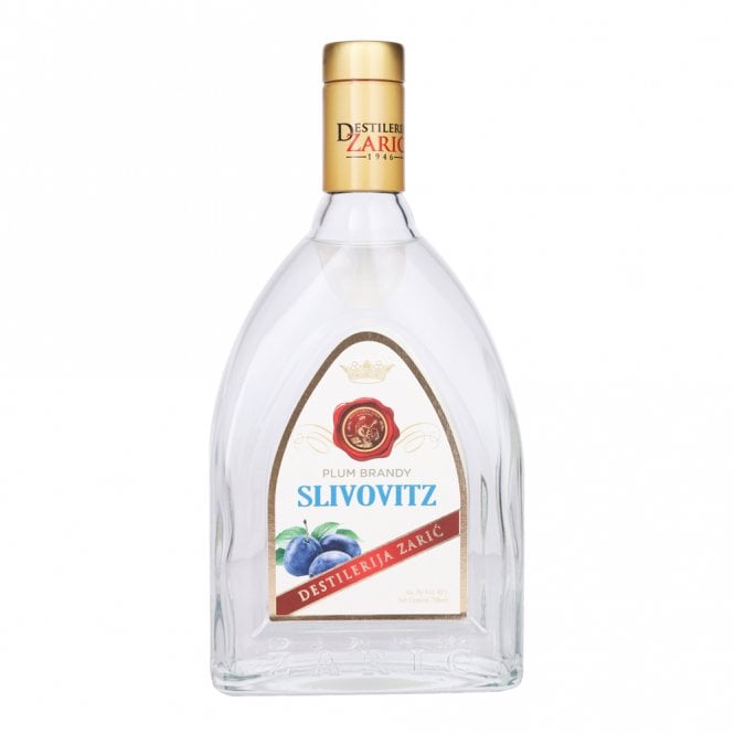 Bottle of plum brandy Slivovitz with gold, a kosher brandy from Areles kosher wines & spirits 