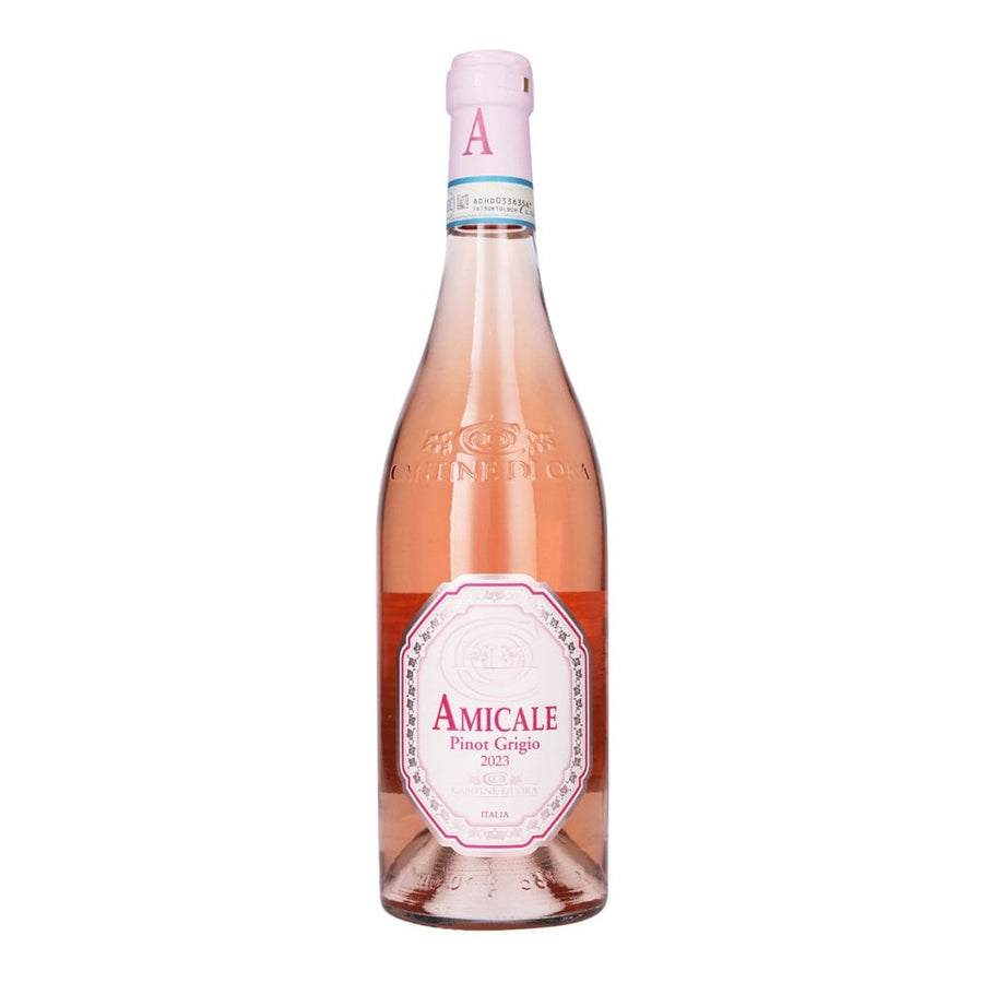 Amicale Pinot Grigio 2023 Amicale Pinot Grigio Rosé 2023: A vibrant Italian wine. Dry pink wine. Kosher wine from Areles Kosher Wines and Spirits. 