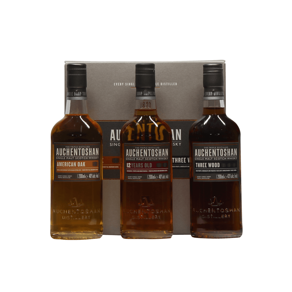 Auchentoshan Collection 3×20cl Gift Pack – Triple Distilled Single Malt Selection