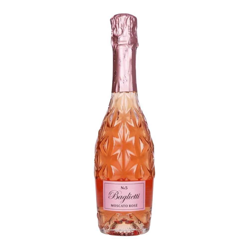 Baglietti Moscato Rosé, kosher wine for presents, Italian semi-sweet wine, beautiful wine gift, pretty wine bottle for celebrations at Areles kosher wines and spirits. 