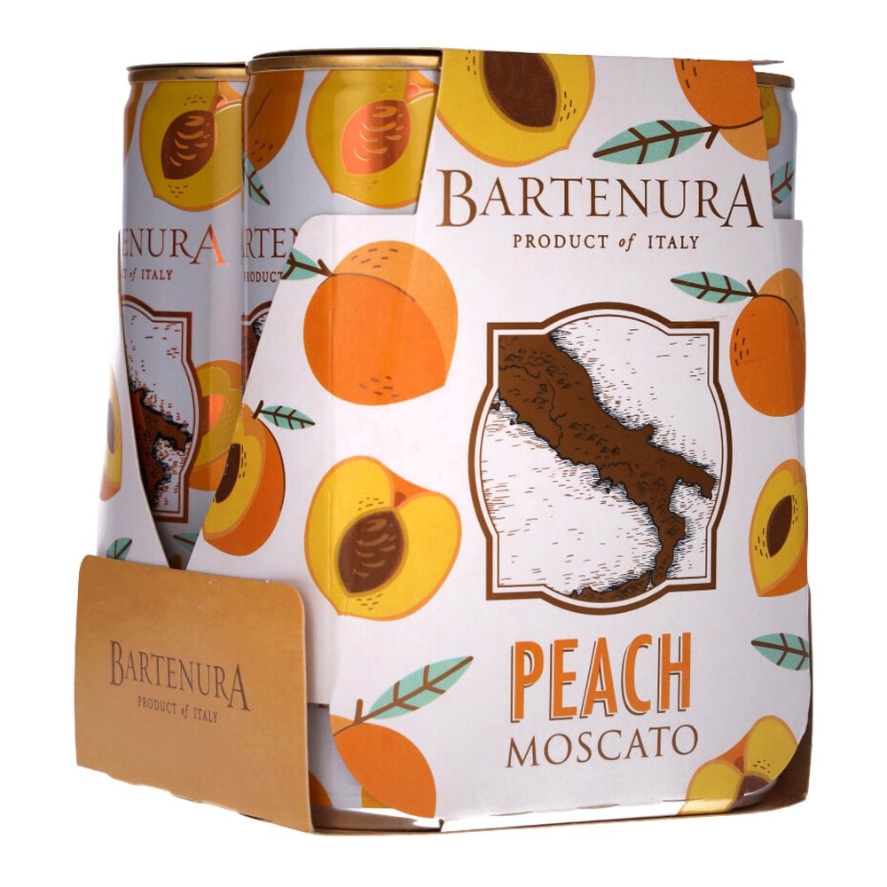 Bartenura Peach Can - Pack Of 4 Kosher wine UK