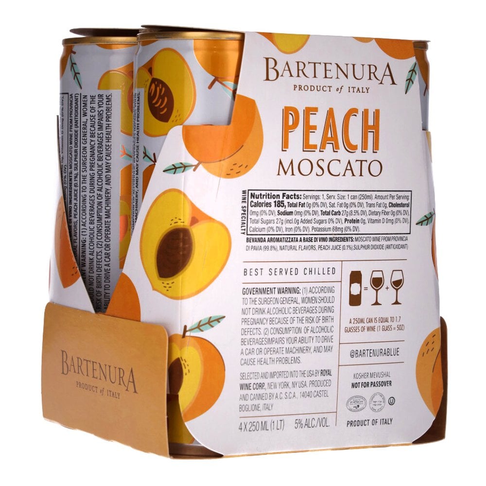 Bartenura Peach Can Pack of 4
