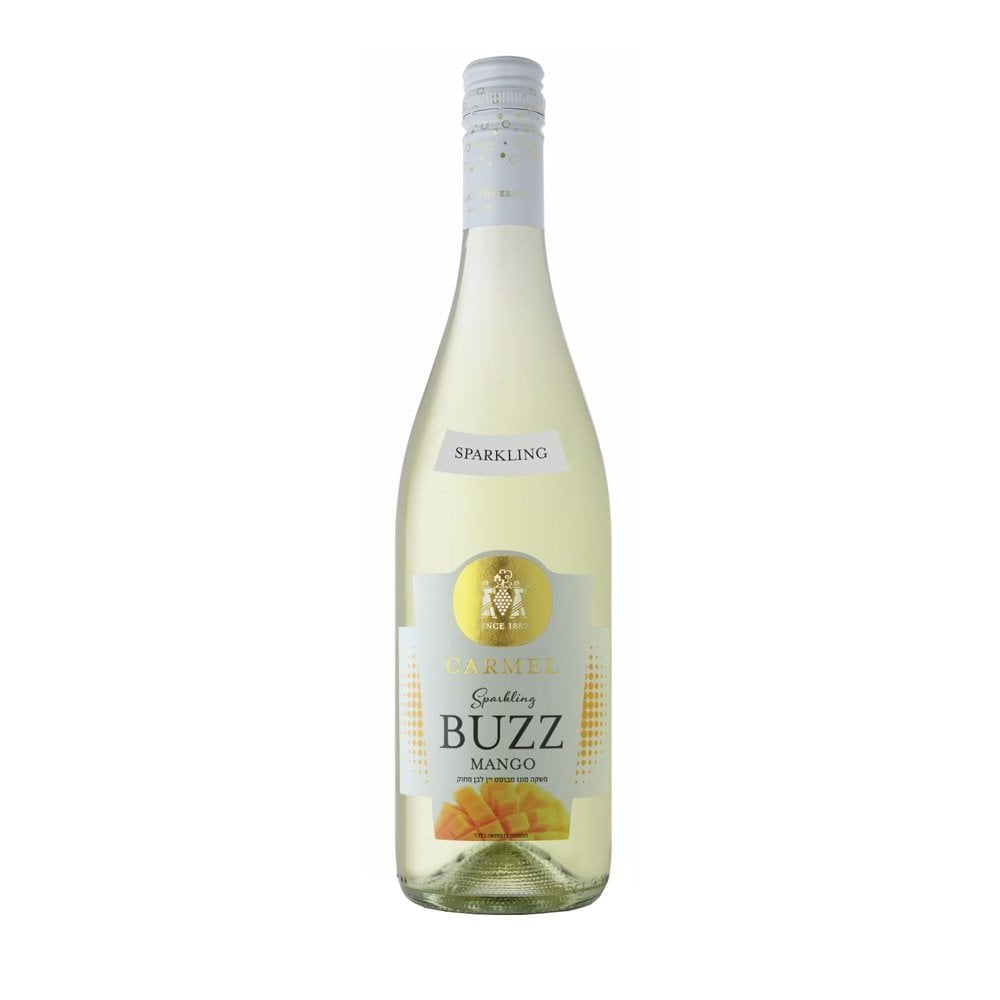 Carmel sparkling buzz mango, kosher white wine