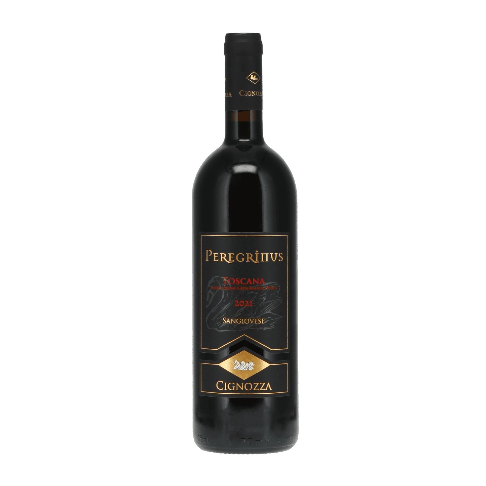 Cignozza Peregrinus Sangiovese 2021. Dry red kosher wine.