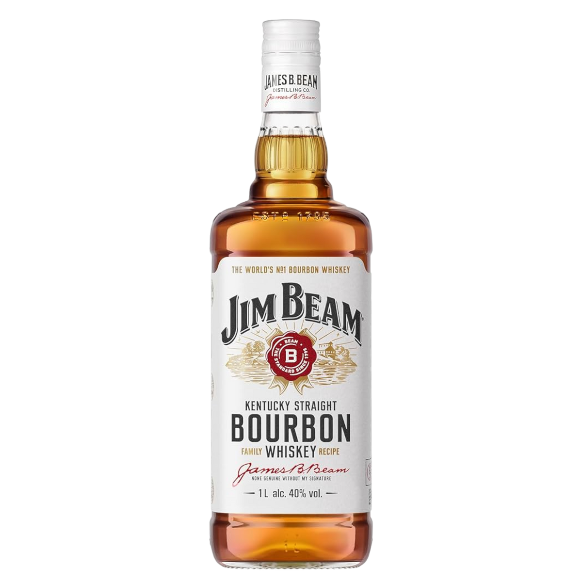 Jim Beam White Label Bourbon 1 Litre – Kentucky Straight Bourbon