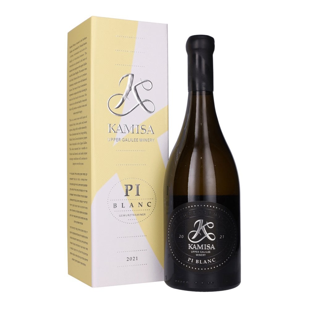 Kosher wine Kamisa Pi Blanc is a sweet desert wine from the upper Galilee winery - a Gewürztraminer, white wine. 