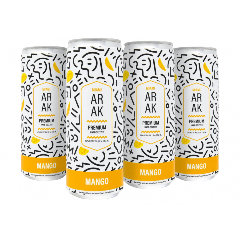 Miami Arak Mango Seltzer - Pack Of 4