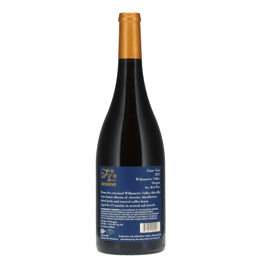 Twin Suns Reserve Pinot Noir Willamette Valley Oregon 2022